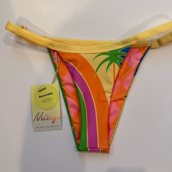 Maaji Pink and Orange Reversible Bathing Suit - Picture 2 of 9